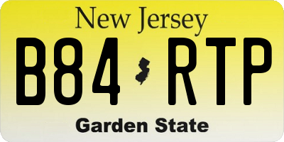 NJ license plate B84RTP