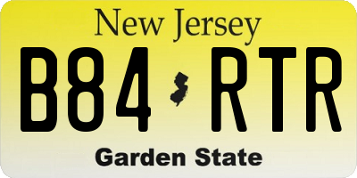 NJ license plate B84RTR
