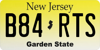 NJ license plate B84RTS