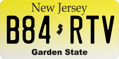 NJ license plate B84RTV