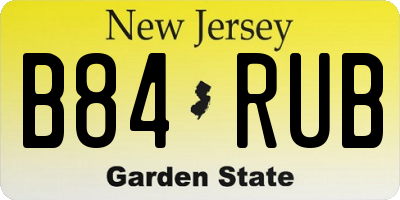 NJ license plate B84RUB