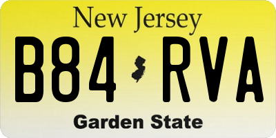 NJ license plate B84RVA