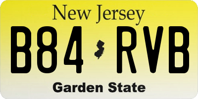 NJ license plate B84RVB