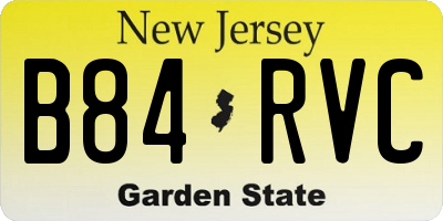 NJ license plate B84RVC