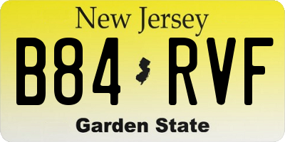 NJ license plate B84RVF
