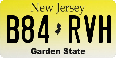 NJ license plate B84RVH