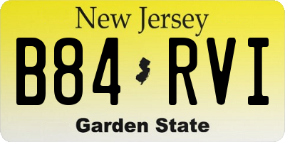 NJ license plate B84RVI