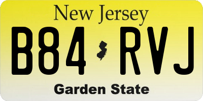 NJ license plate B84RVJ