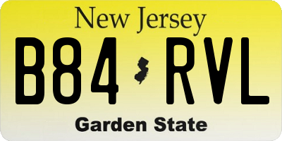 NJ license plate B84RVL