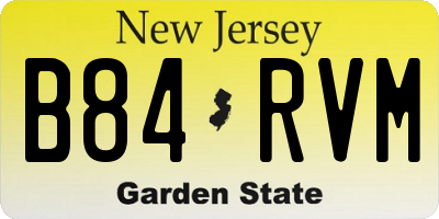 NJ license plate B84RVM