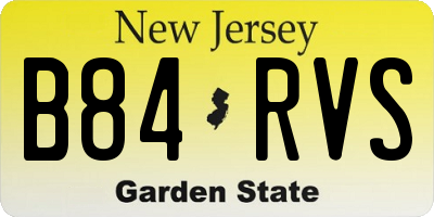 NJ license plate B84RVS