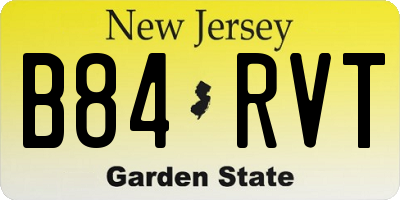 NJ license plate B84RVT