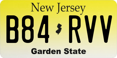 NJ license plate B84RVV
