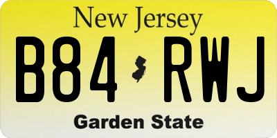 NJ license plate B84RWJ