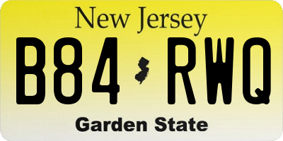 NJ license plate B84RWQ