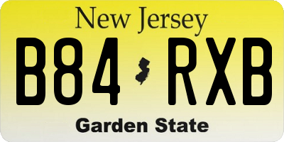 NJ license plate B84RXB