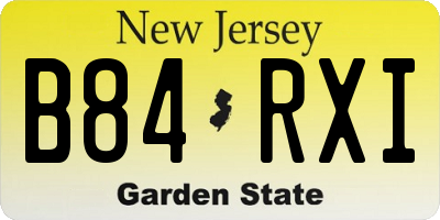 NJ license plate B84RXI