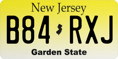 NJ license plate B84RXJ