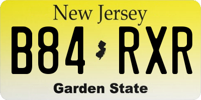 NJ license plate B84RXR