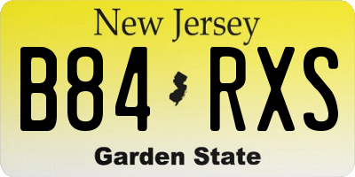 NJ license plate B84RXS