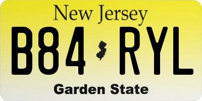 NJ license plate B84RYL