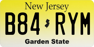 NJ license plate B84RYM