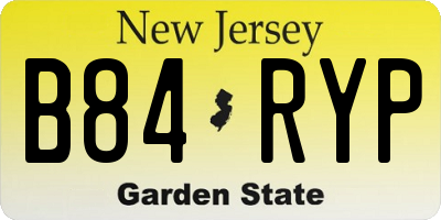 NJ license plate B84RYP