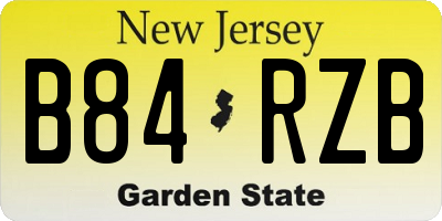 NJ license plate B84RZB