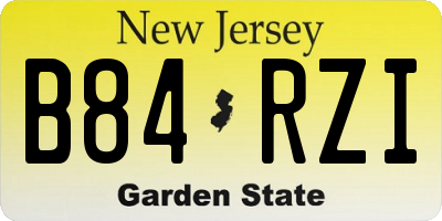 NJ license plate B84RZI