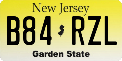 NJ license plate B84RZL
