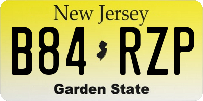 NJ license plate B84RZP