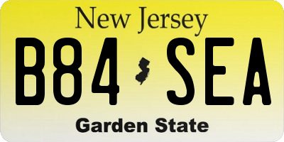 NJ license plate B84SEA