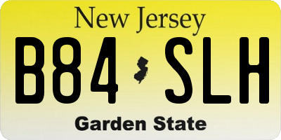 NJ license plate B84SLH