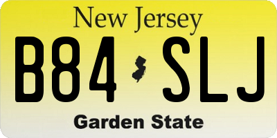 NJ license plate B84SLJ