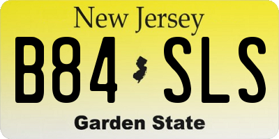 NJ license plate B84SLS