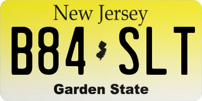 NJ license plate B84SLT