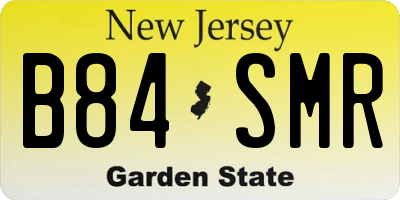 NJ license plate B84SMR