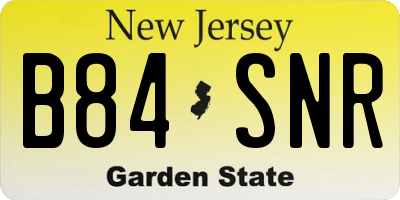 NJ license plate B84SNR