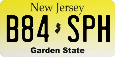 NJ license plate B84SPH