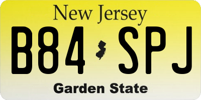 NJ license plate B84SPJ