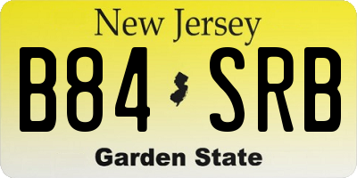 NJ license plate B84SRB