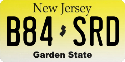 NJ license plate B84SRD