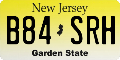 NJ license plate B84SRH