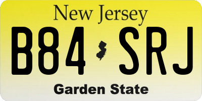 NJ license plate B84SRJ