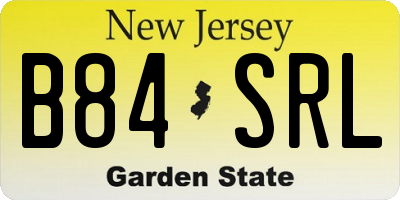 NJ license plate B84SRL