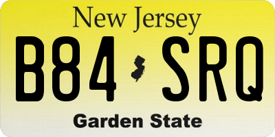 NJ license plate B84SRQ