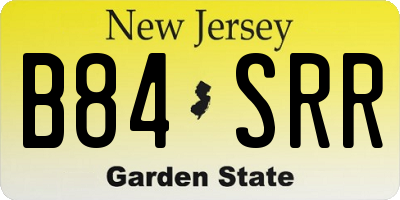 NJ license plate B84SRR