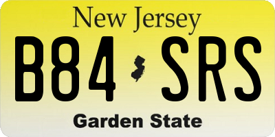NJ license plate B84SRS