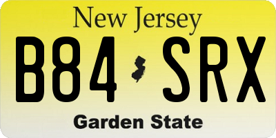 NJ license plate B84SRX