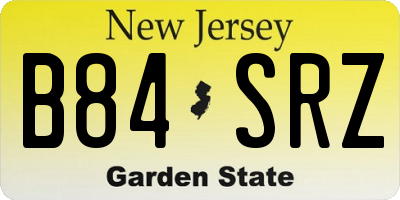 NJ license plate B84SRZ